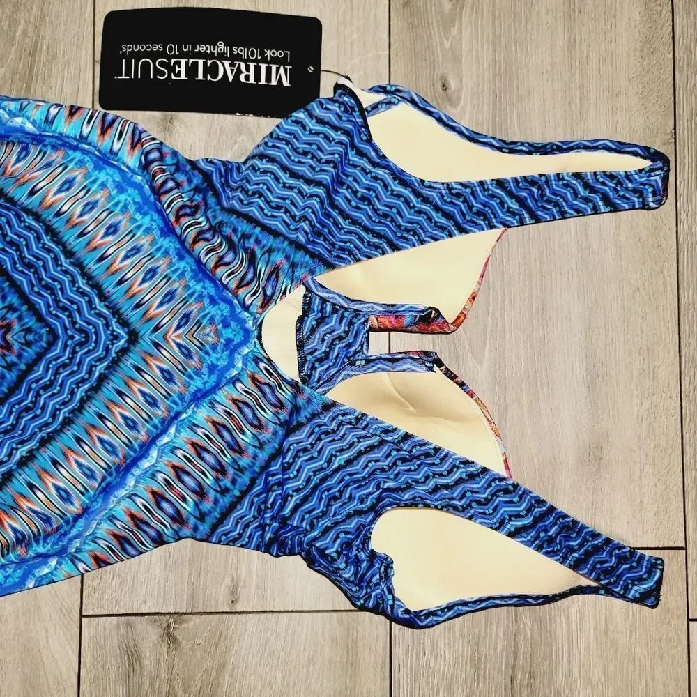🆕️2024 Arrival Miraclesuit Casablanca Criss Cross Escape Sz 10 women's swimsuit - Picture 13 of 16